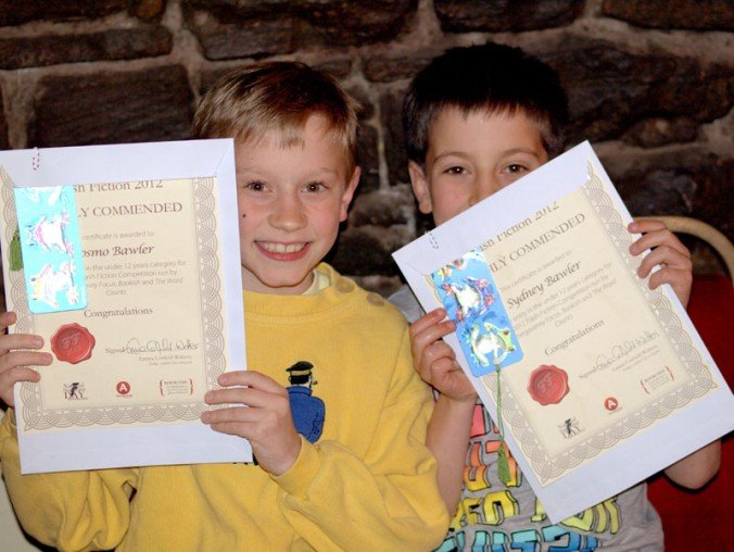 Cosmo and Sydney Bawler with their certificates