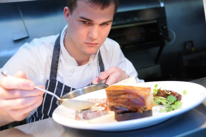 Matthew-Dawkins, chef at the Star Inn Llansoy