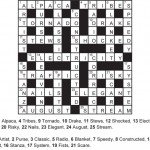 Solution for the December 2012 crossword