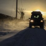 Snow Truck - on the road to Llanddeusant - by Anthony Pease