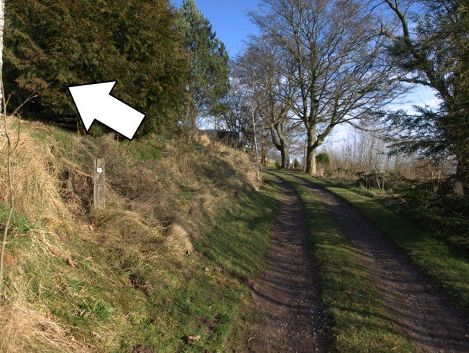 Location of the footpath at (11)