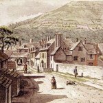 A watercolour of Monk Street in 1784 by Joshua Gosselin