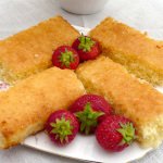 Coconut Slice with Lemon syrup