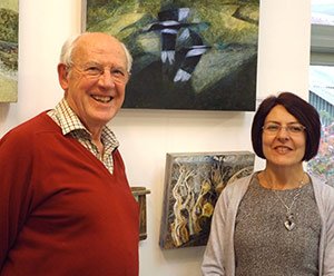 Morgan Llewellyn and Jan Morgan in the Oriel CRiC Gallery which will be the venue for the auction