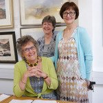 Volunteers Ali Thomas, Glynis Phillips and staff member Suzette Pratten in the oriel CRiC gallery which has an annual program of 6 exhibitions and hosts the annual open studio weekend and open art competition